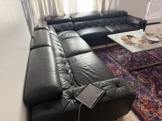 Leather Sectional Couch Real Leather All Over