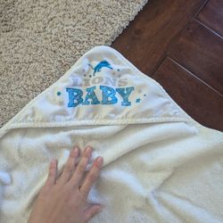 Lions Detroit Football Fan Baby Newborn Bath Towel 