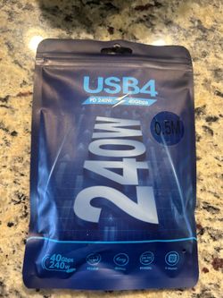 USB4 40Gbps 250 W  Data Cable
