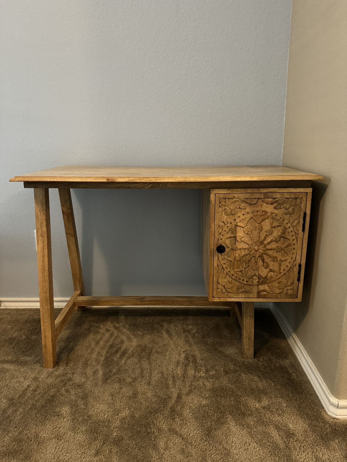 Wooden Desk with Detailed Storage Space
