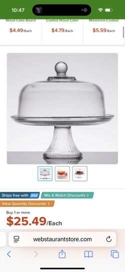 2 pc. Glass punch bowl and cake dome