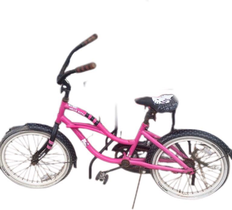 Pink Hello Kitty bike