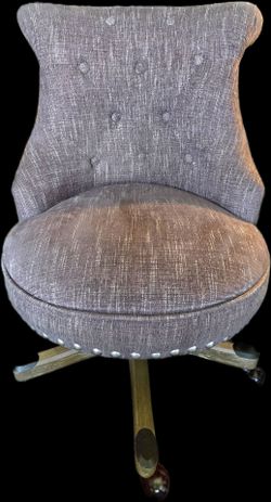 Gray Tufted Upholstered Office Chair