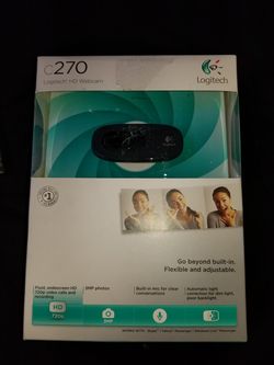 LOGITECH HD WEBCAM.HD 720p COMPATIBLE FOR WINDOWS VISTA/WINDOWS 7/ WINDOWS 8.1(NEW)