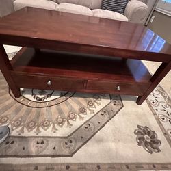 Coffee table with two end tables