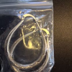 EARRINGS 950 STERLING SILVER HOOPS