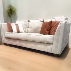White 88” Microsuede Sofa by Ashley HomeStores
