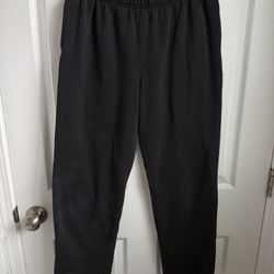 Karen Scott Petite Black Elastic-Waist Sweatpants