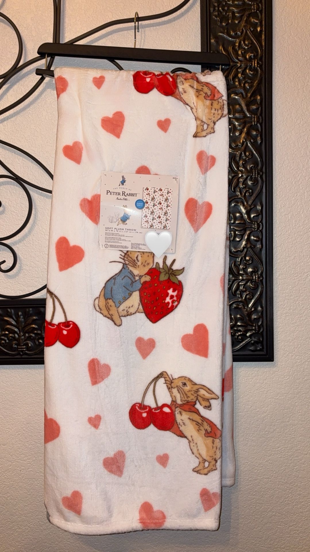 Peter Rabbit Valentine Blanket ( Read Description)