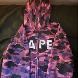 Bape full zip up hoodie