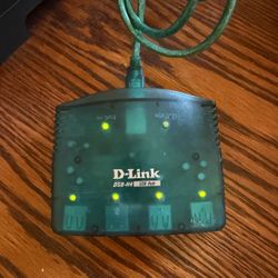 D-Link DSB-H4 4-Port USB Hub Teal Tested w/ USB Cable