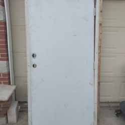 Steel White Door With Frame