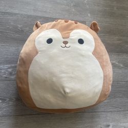 Cute Brown and Cream Plush Pillow squirrel 
