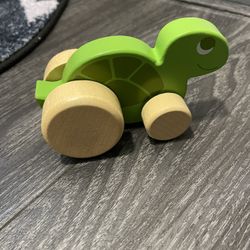 Wood rolling turtle. “ bounces” up and down as it rolls! Wood baby  toddler toy