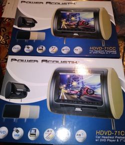 Power Acoustik Car Headrest w/DVD 