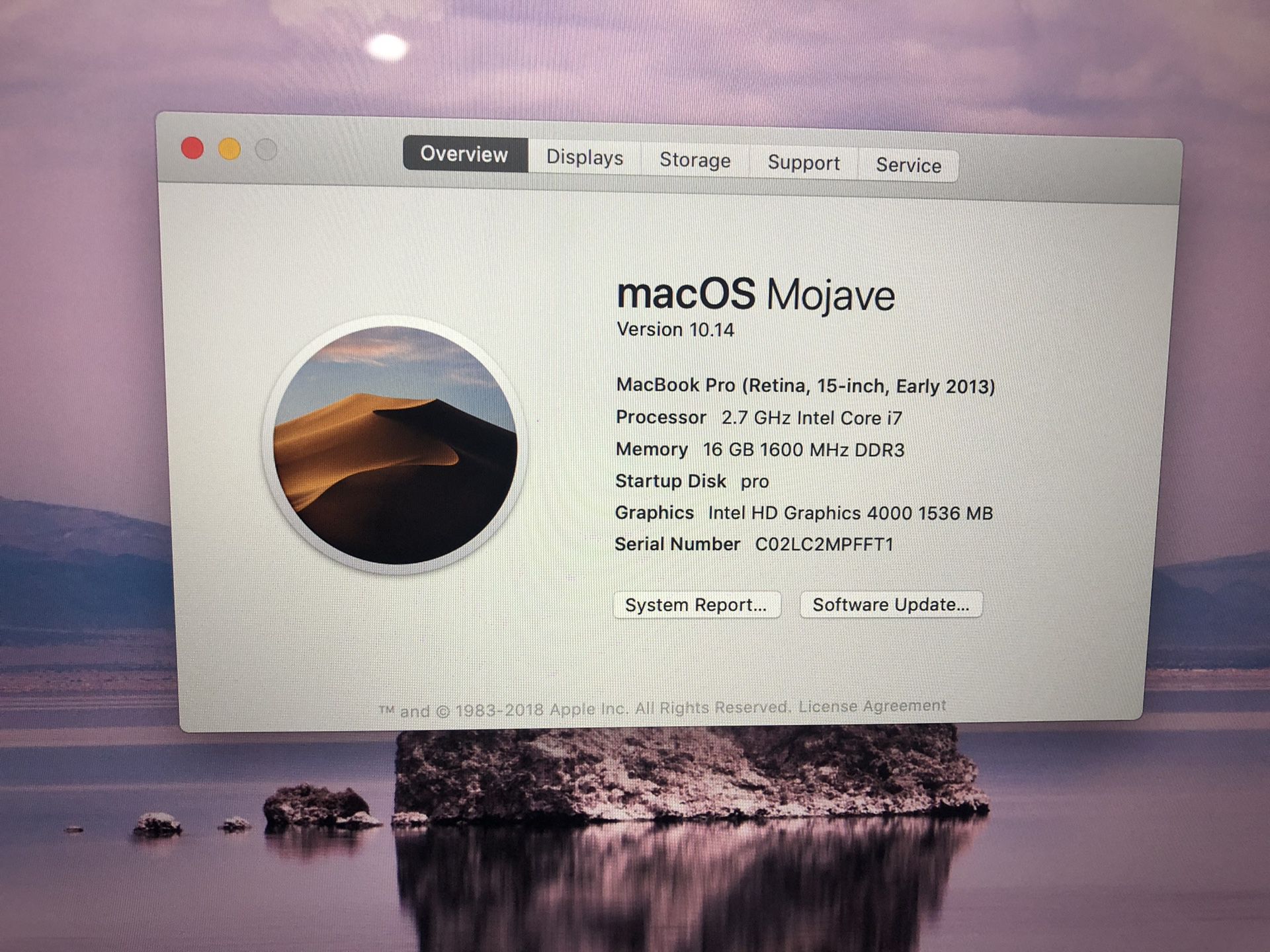 Macbook 2013 , 15 inch