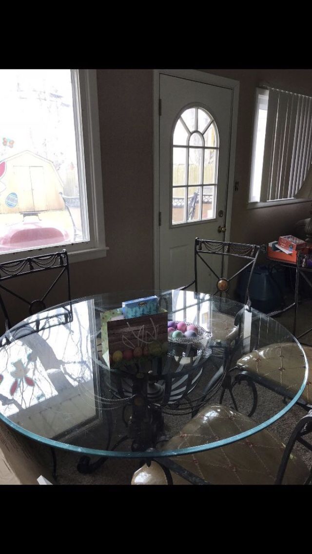 Table and chairs with matching buffet