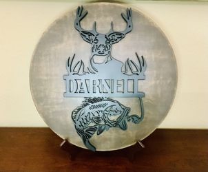 Fishing and Hunting Personalized Wood Sign