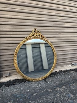 Antique Carved 27” Mirror