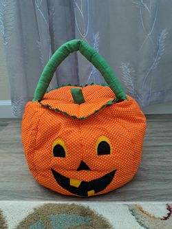 Halloween Pumpkin Trick-or-Treat Bag OR Decoration