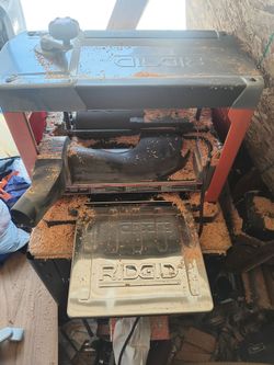 Ridgid planer with DeWalt planer stand