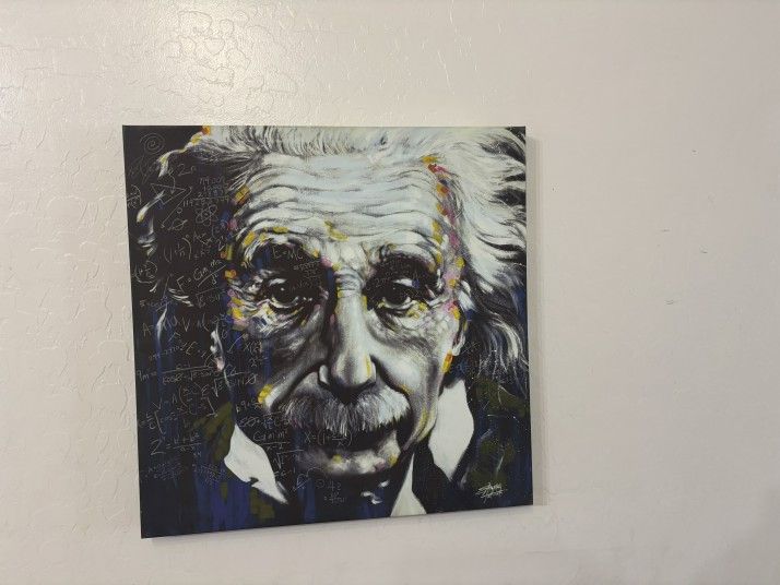 Stephen Fishwick It's All Relative Einstein Canvas Print 20x20
