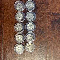 90% Silver Quarters (10)