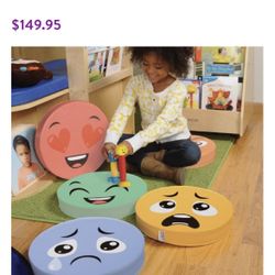 SEL Emotion Floor Cushions Set of 6 – Classroom, Counseling, Calm Corner