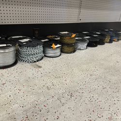 Multiple Different Types Of Chain And Braided Wire