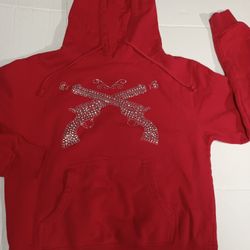 Women's Hooded Sweatshirts Size Large Pistol Gemstone Print