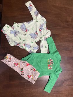 Disney Christmas Baby Onesie and Pants Set 0-3 months
