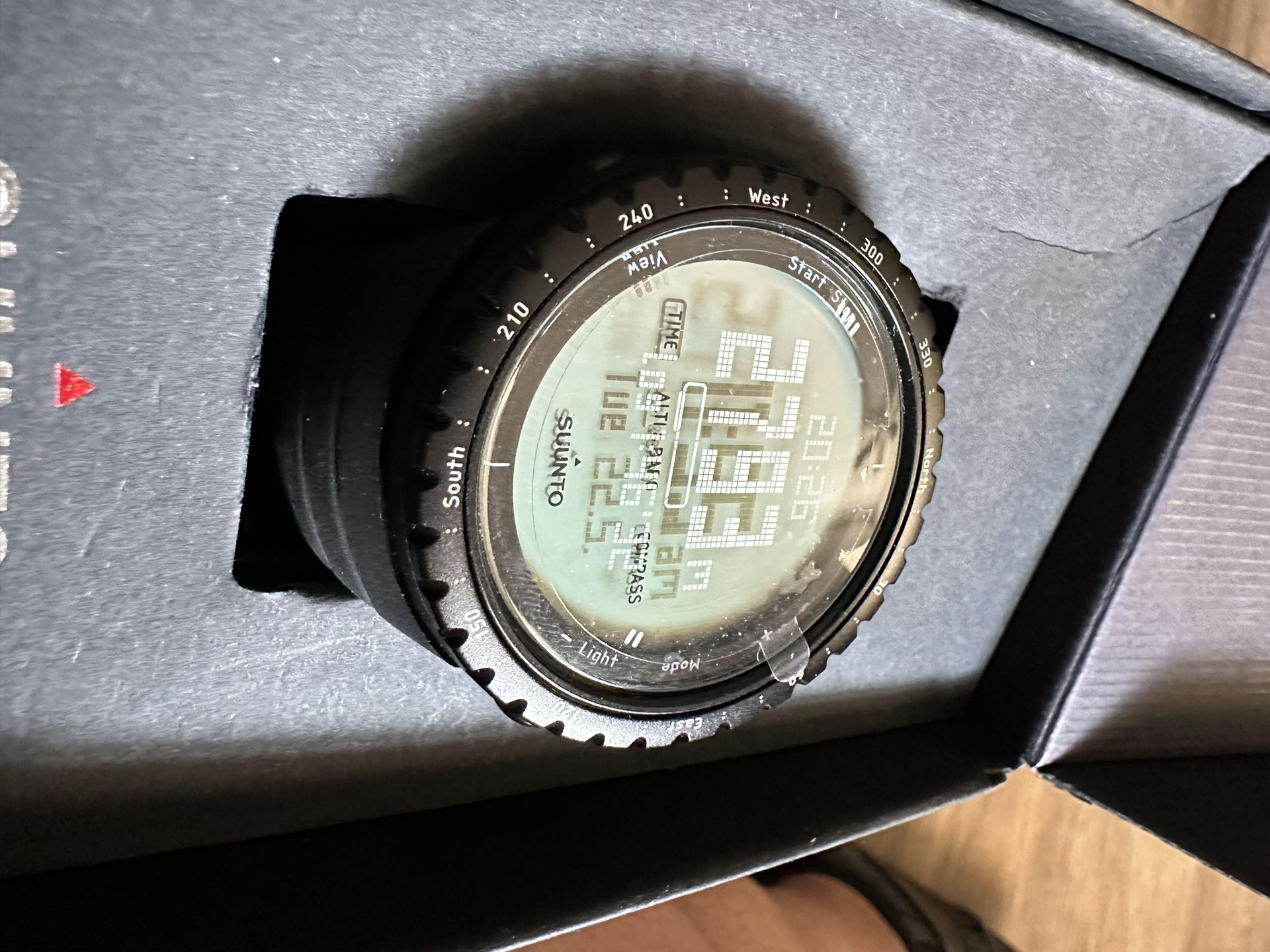 Suunto Core All Black Digital Display Quartz Watch, Black Elastomer Band,  Round 49.1mm Case