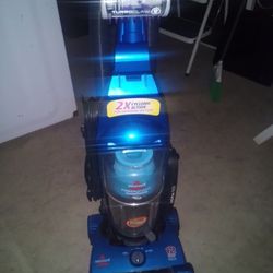 This Is A Bissell Vacuum With A HEPA Filter On The Side Separate From Its Filter With The Power Groom Multi-cycl Superior Suction 12 Amps 15-in Handhe