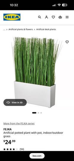 IKEA FEJKA artificial grass plant with pot
