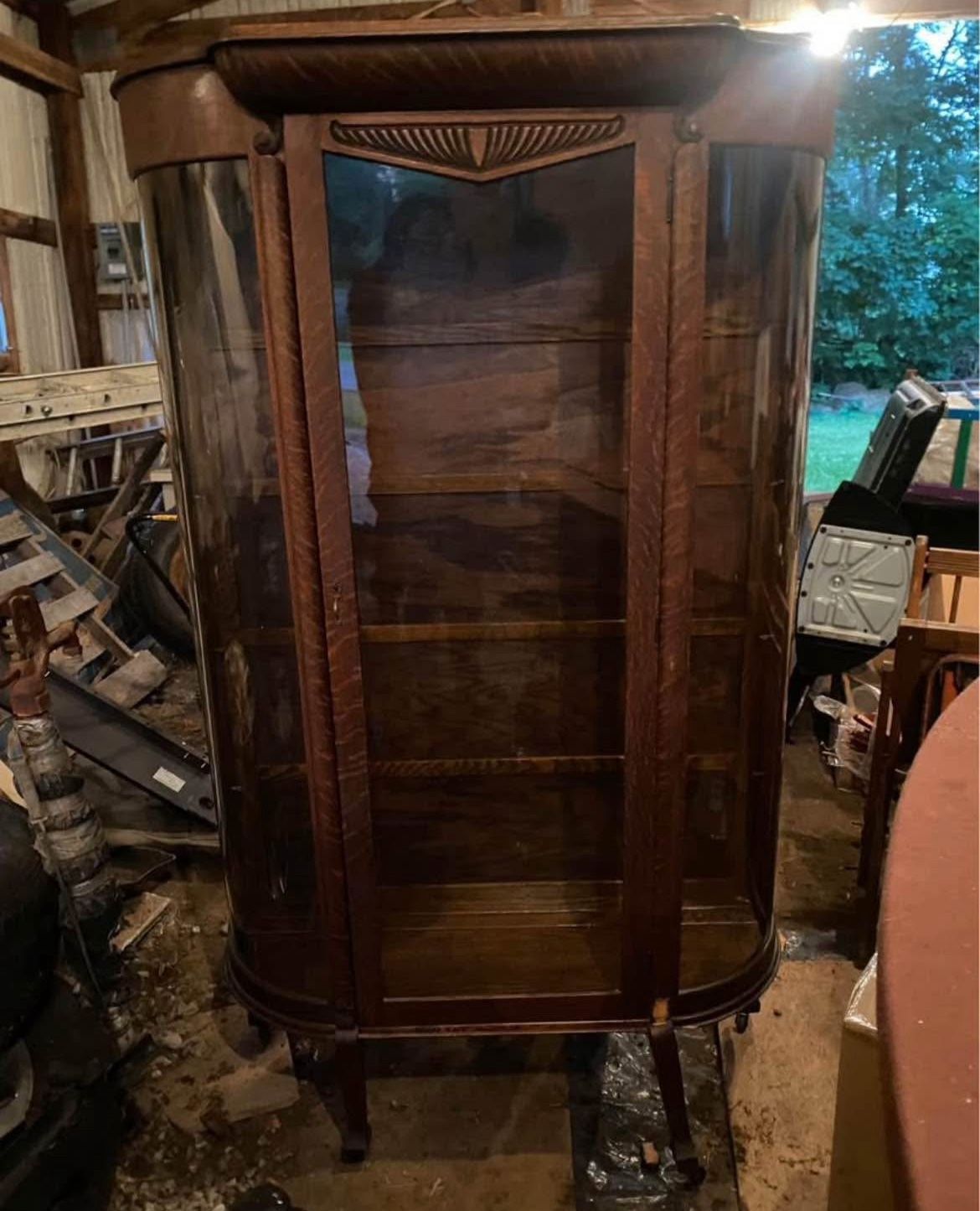 Wood Curio Cabinet  