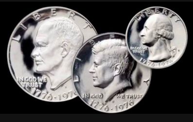 Coin set 1976 S. Coin usa. Proof . 40 % silver