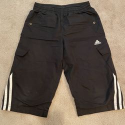 Boys Adidas 2/3 Length Workout Pant Size S