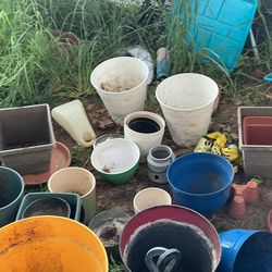 Many Different Styles , Sized, Colors Of Plant Pots (all For $25)