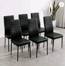 HIGH BLACK CHAIR (6 PIECES )