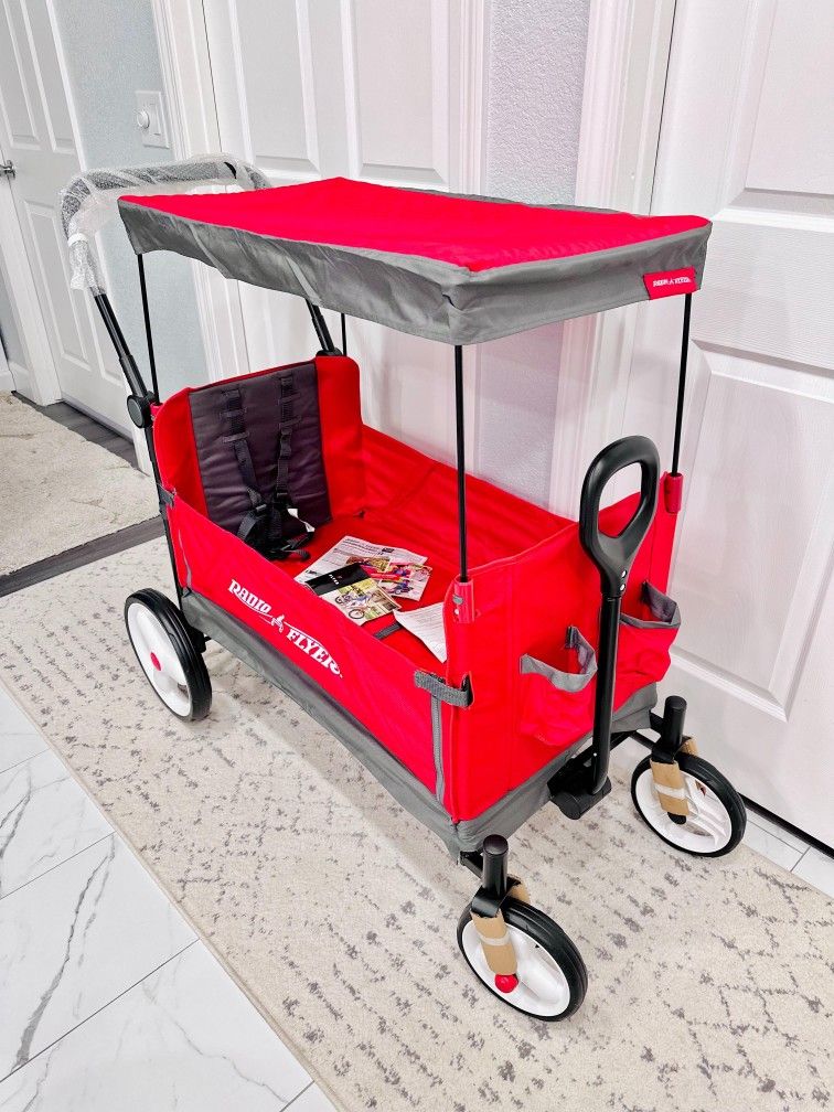 Radio Flyer Convertible Stroll 'N Wagon with Canopy
