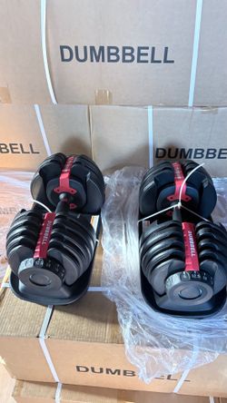 Pairs adjustable dumbbell brand new in solid boxes Each dumbbell (5 lbs To 52 5 lbs) $220 for the pair