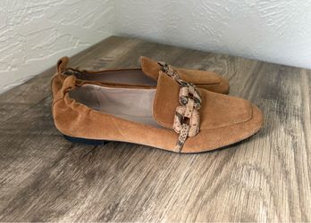 Sanctuary women’s brown leather suede loafers shoes size 7
