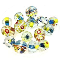 Glass Wedding Cake Beads