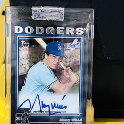 2004 Topps Retired Auto Maury Wills LA Dodgers