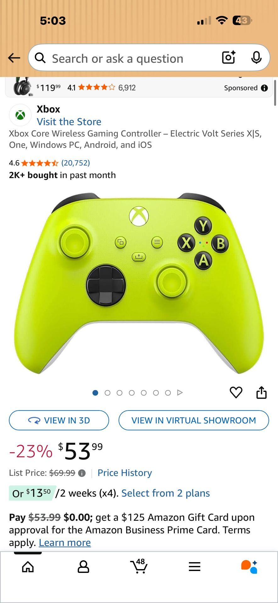 Xbox Controller Electric Volt
