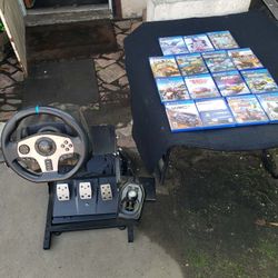 15 Racing Games collection of $25! Each New & $280! RACING kit 6 Speed 3 pedels For PS4 PS5 Playstation 5  no console just all. $600