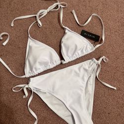 New Small White Bikini Festival Rave Outfit Top Swimsuit Bathing suit Boho  