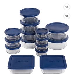 Anchor Hocking Glass Food Storage Containers with SnugFit Lids, 30 Piece Set