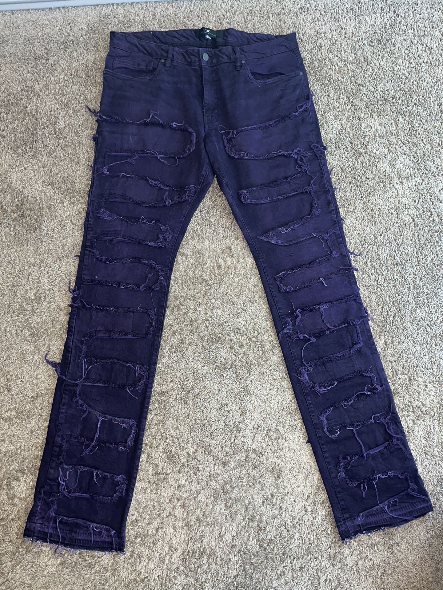 Purple Stacked Jeans