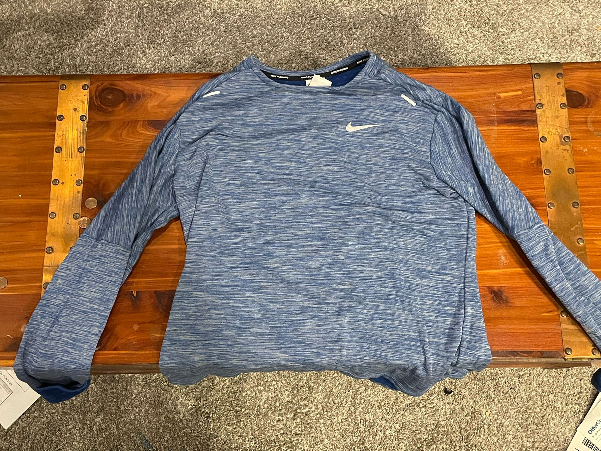 Nike Therma-Fit Running Shirt – Blue Heather (Size Large)